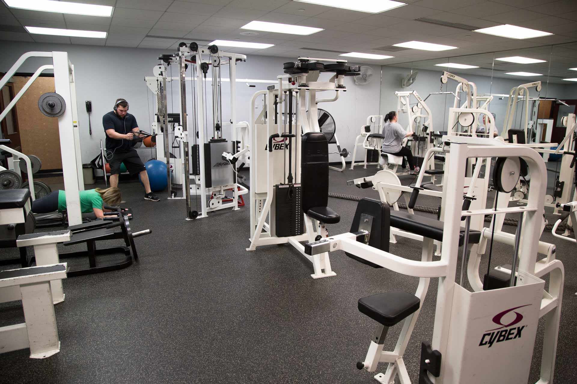 Prime's on-site gym has all of the equipment you need to stay healthy while not on the road.