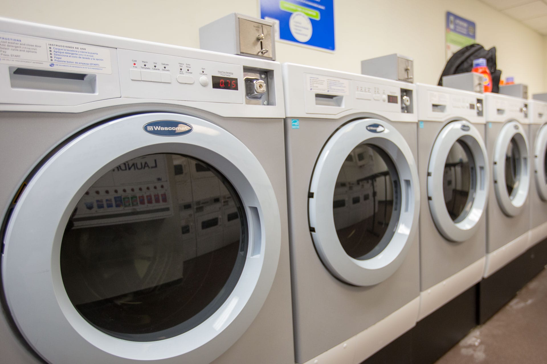 Prime's on-site laundry facilities.