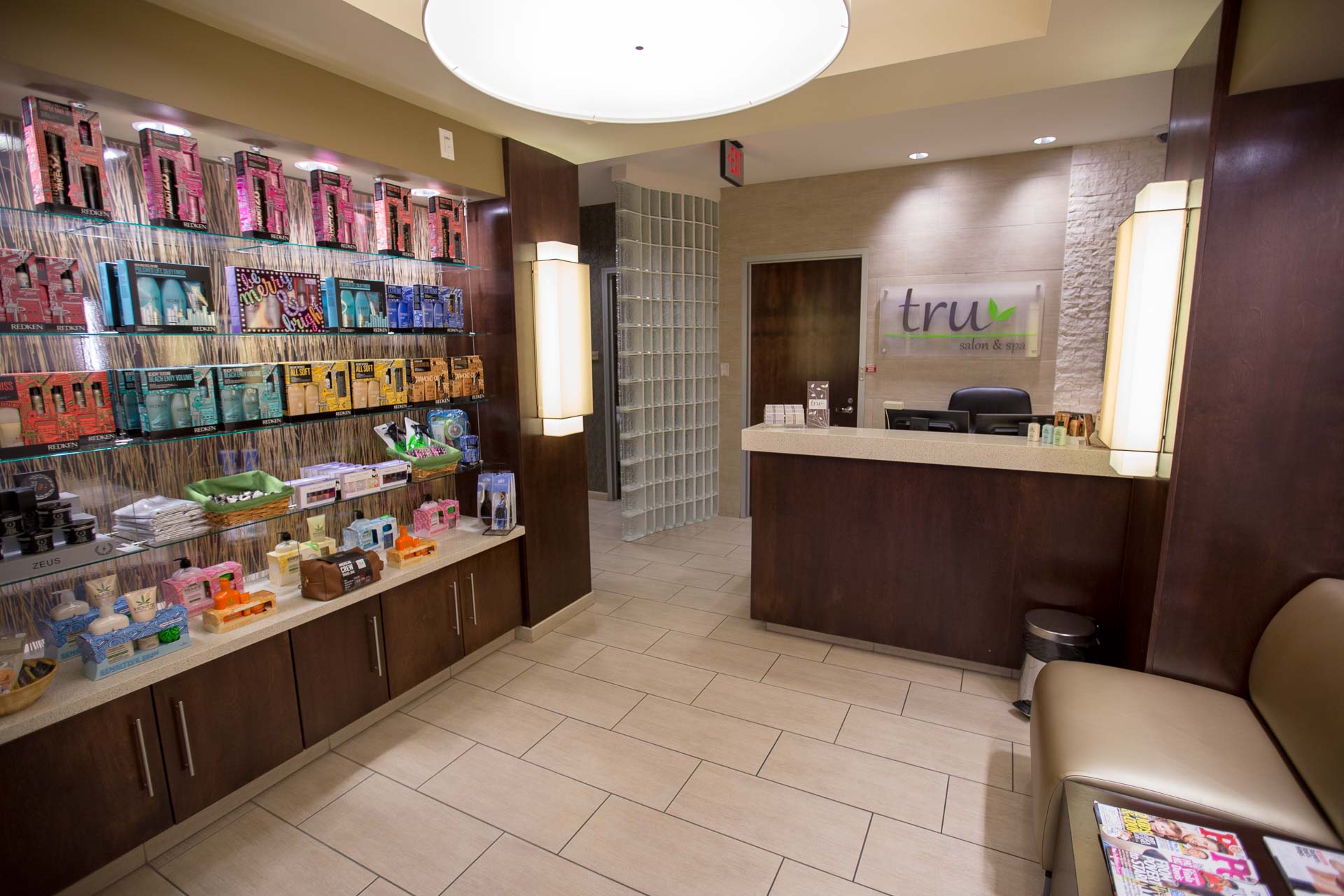The on-site salon and spa at the Springfield terminal.